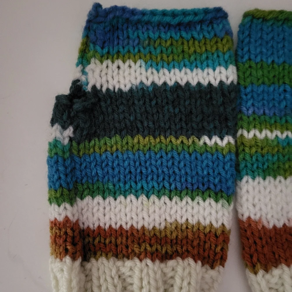 Gloves Handmade Knit Hand Warmers Hand Warmers Wrist Texting Fingerless Glov…